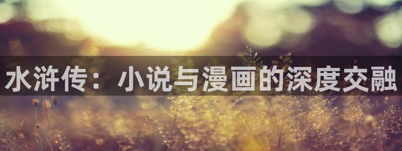 歪歪漫画sss免费漫画：水浒传：小说与漫画的深度交融